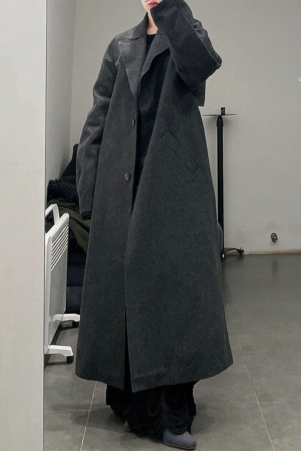 SWAYING/KNIT Long Blazer SW212SZ62 Black Grey PS37